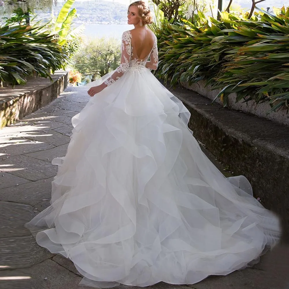 Royal Plunge Wedding Gown