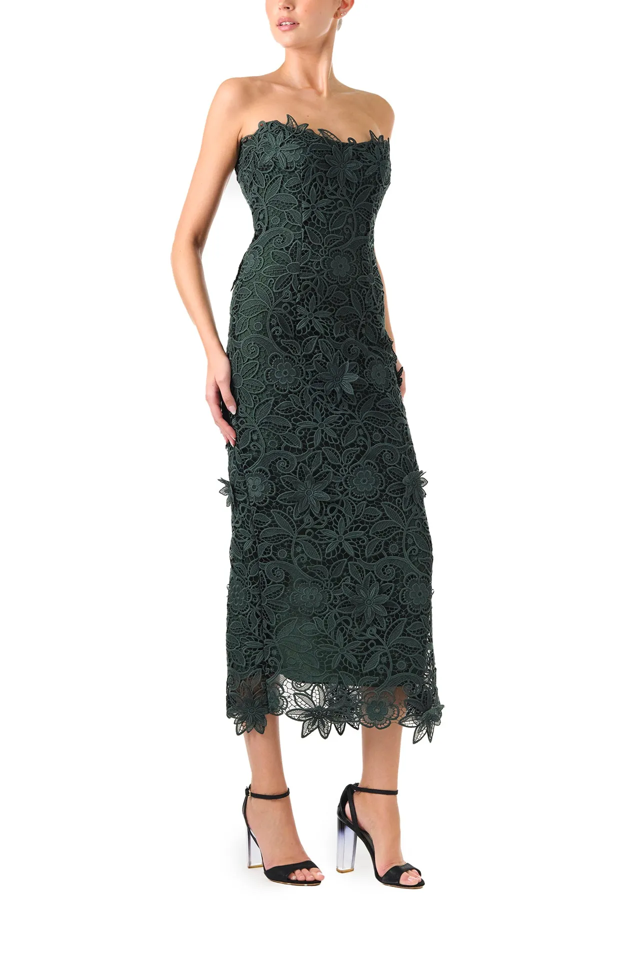 Strapless Lace Sheath Dress