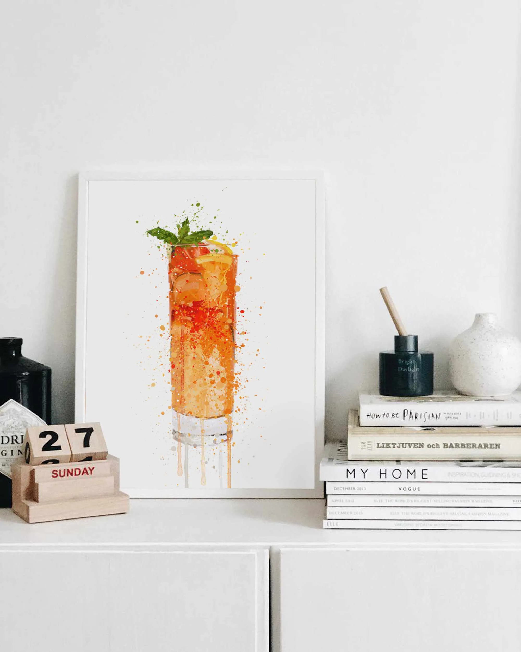 Summer Punch Cocktail Wall Art Print