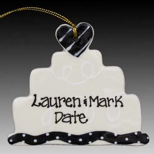 Wedding Cake Ornament, Gray