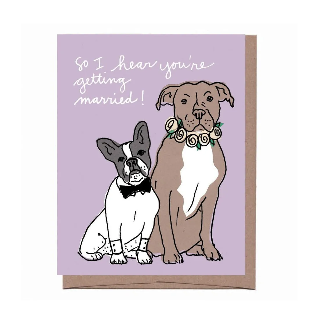 Wedding Dogs Greeting Card