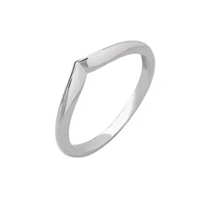 Wishbone V Shape Wedding Band