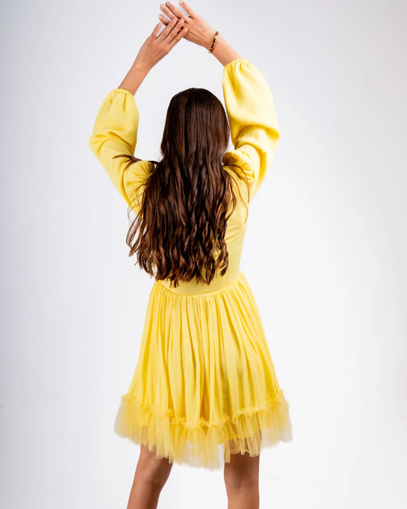 Yellow Ruffle Dress