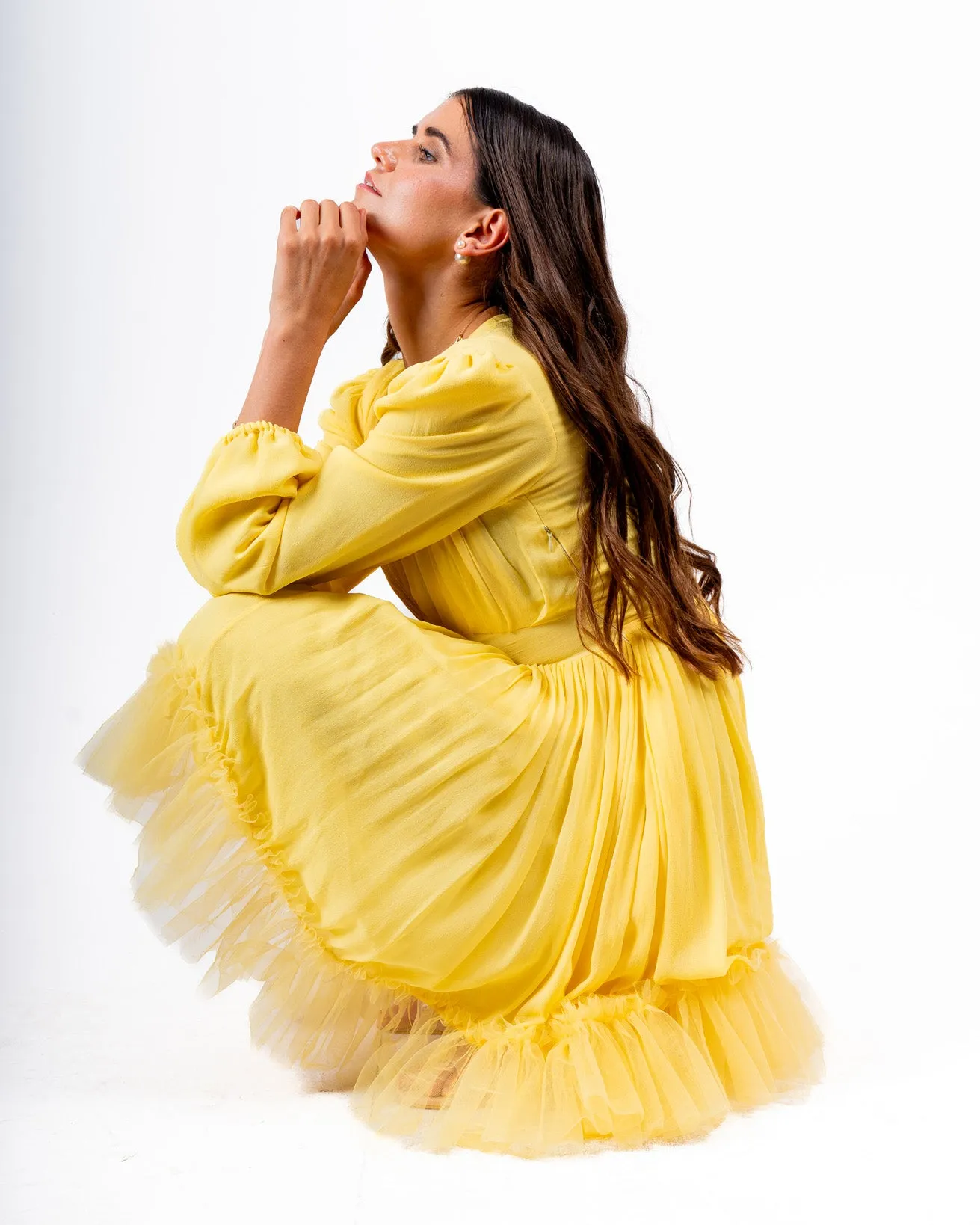 Yellow Ruffle Dress