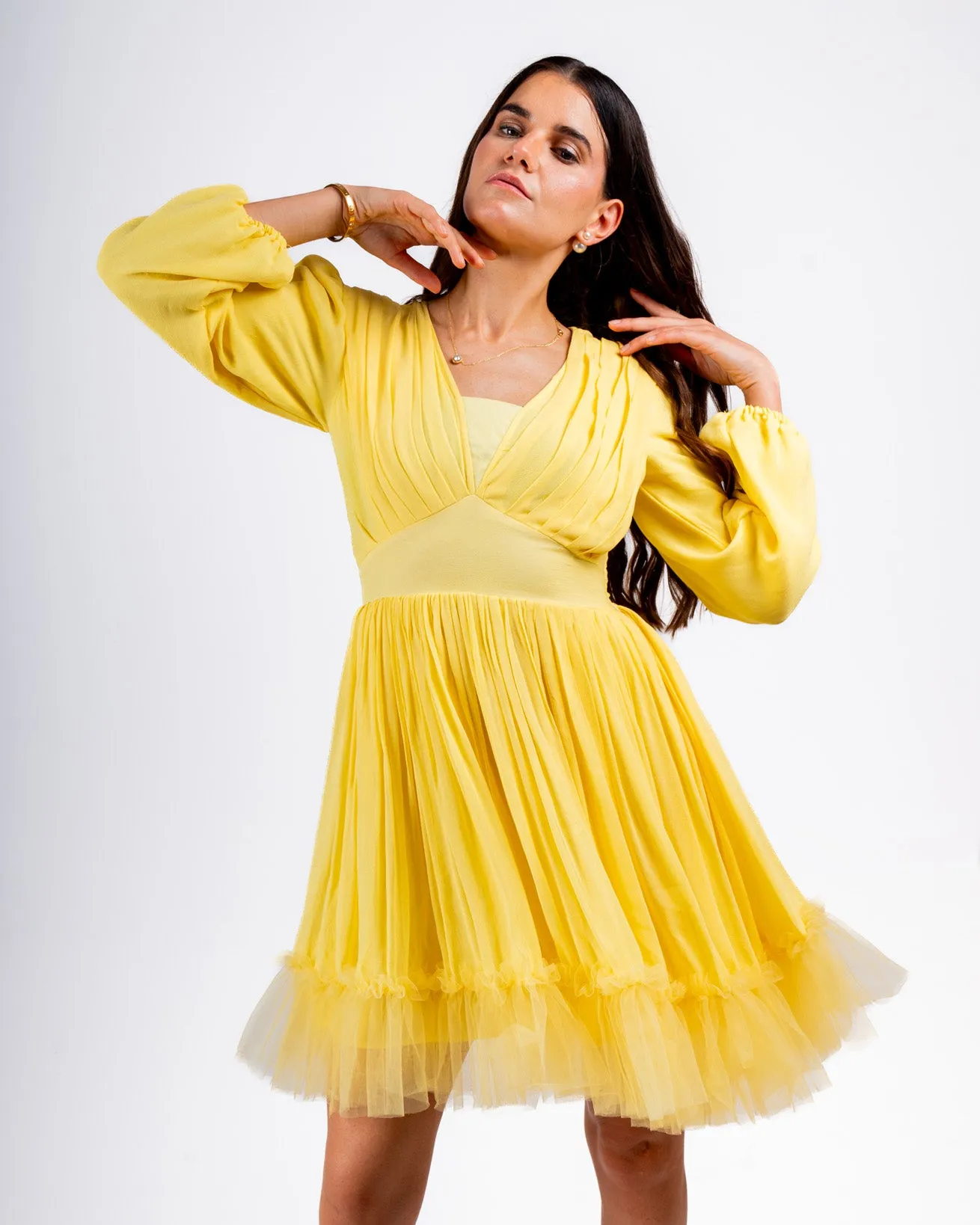 Yellow Ruffle Dress