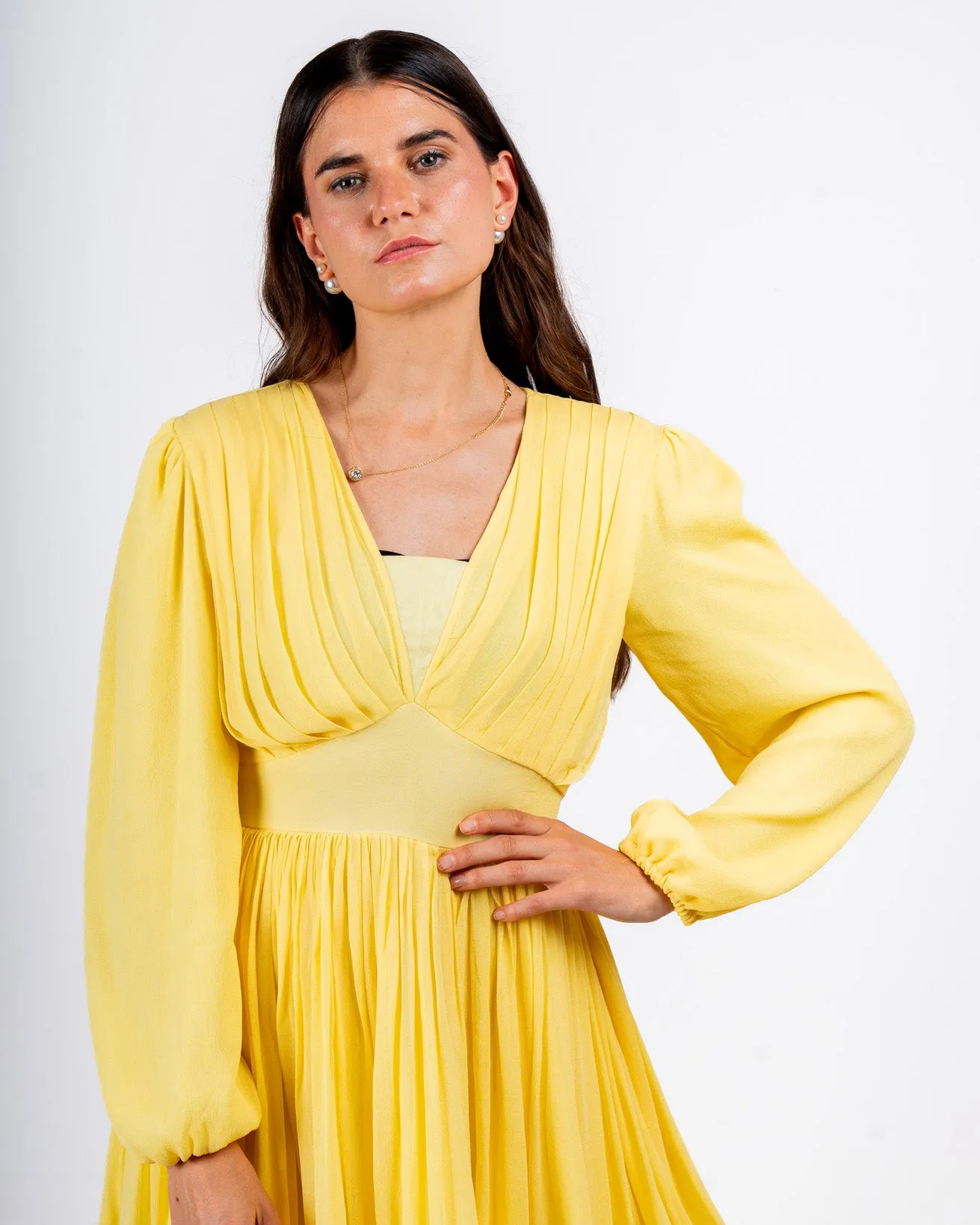 Yellow Ruffle Dress