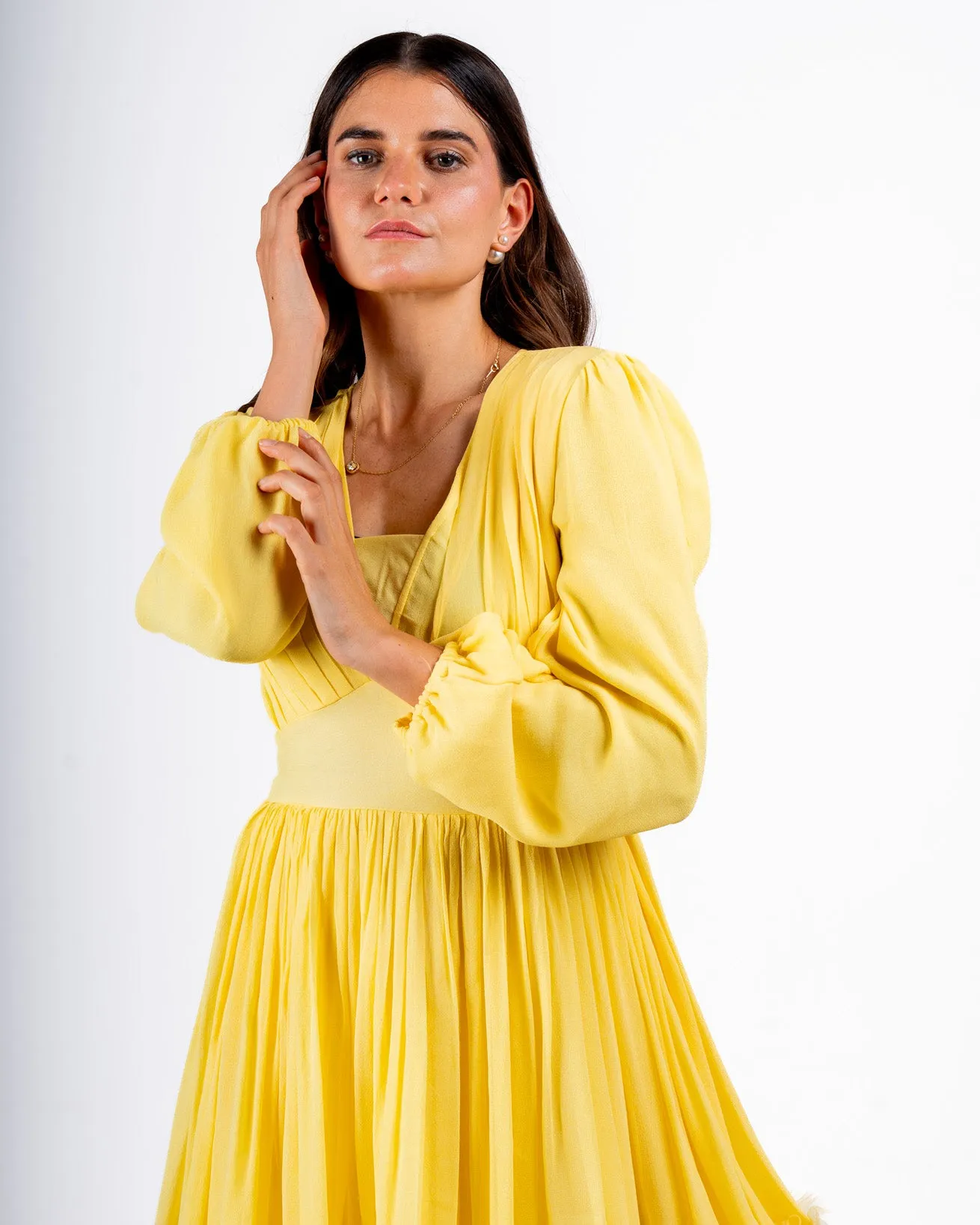 Yellow Ruffle Dress