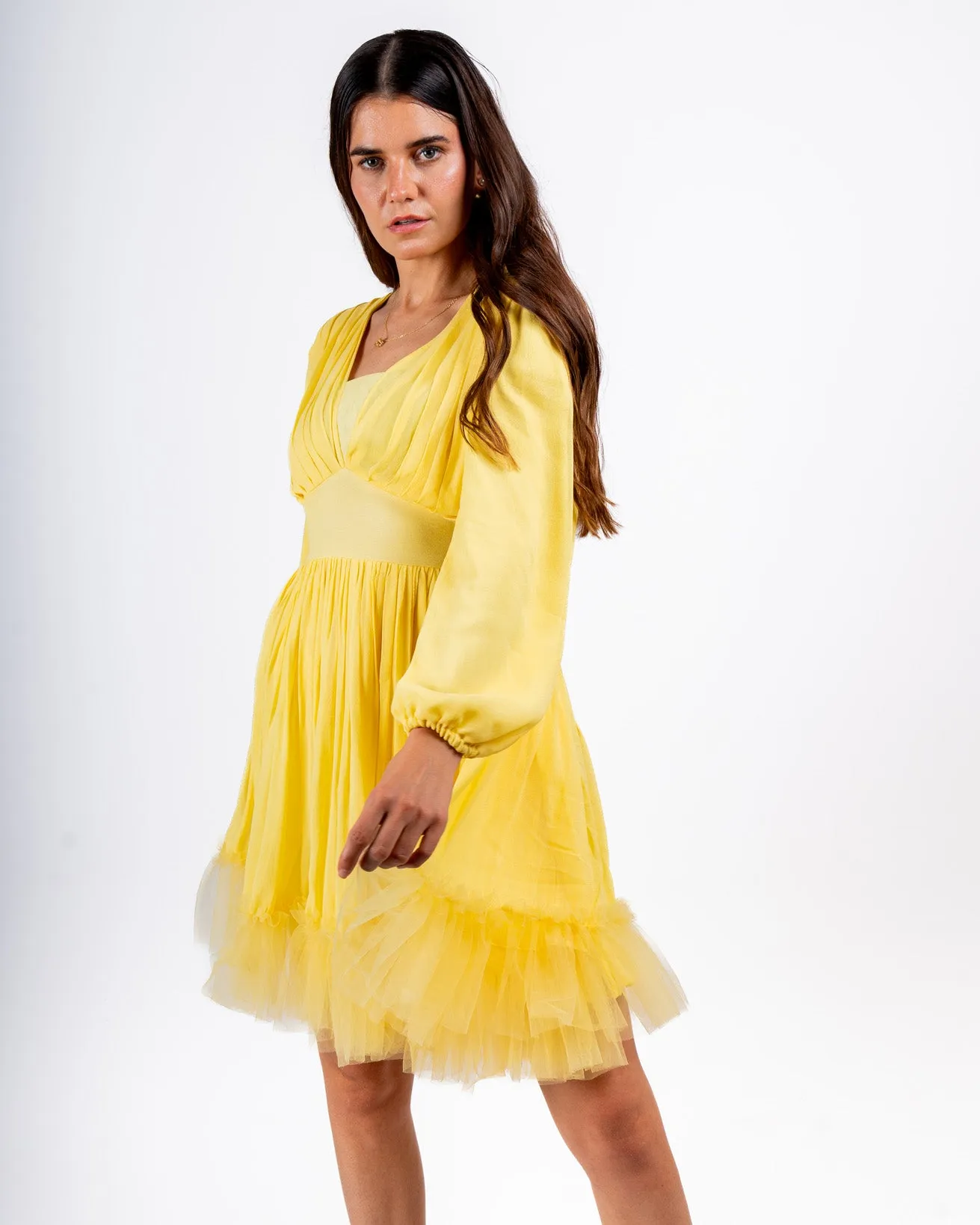 Yellow Ruffle Dress