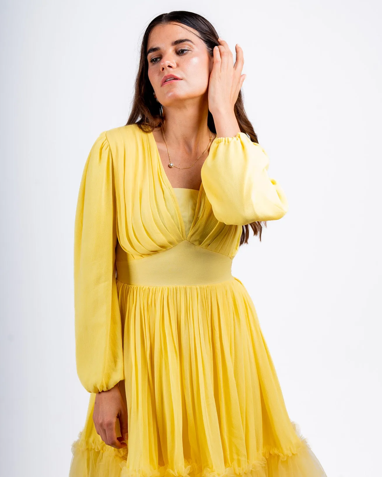 Yellow Ruffle Dress